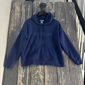Reebok Indigo Hooded Pullover with Raised Logo